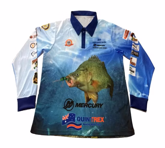 Manufacturer Custom Label Design Your Own 100% Polyester Fishing T-Shirt Sublimation Fishing Jersey Fishing Wear