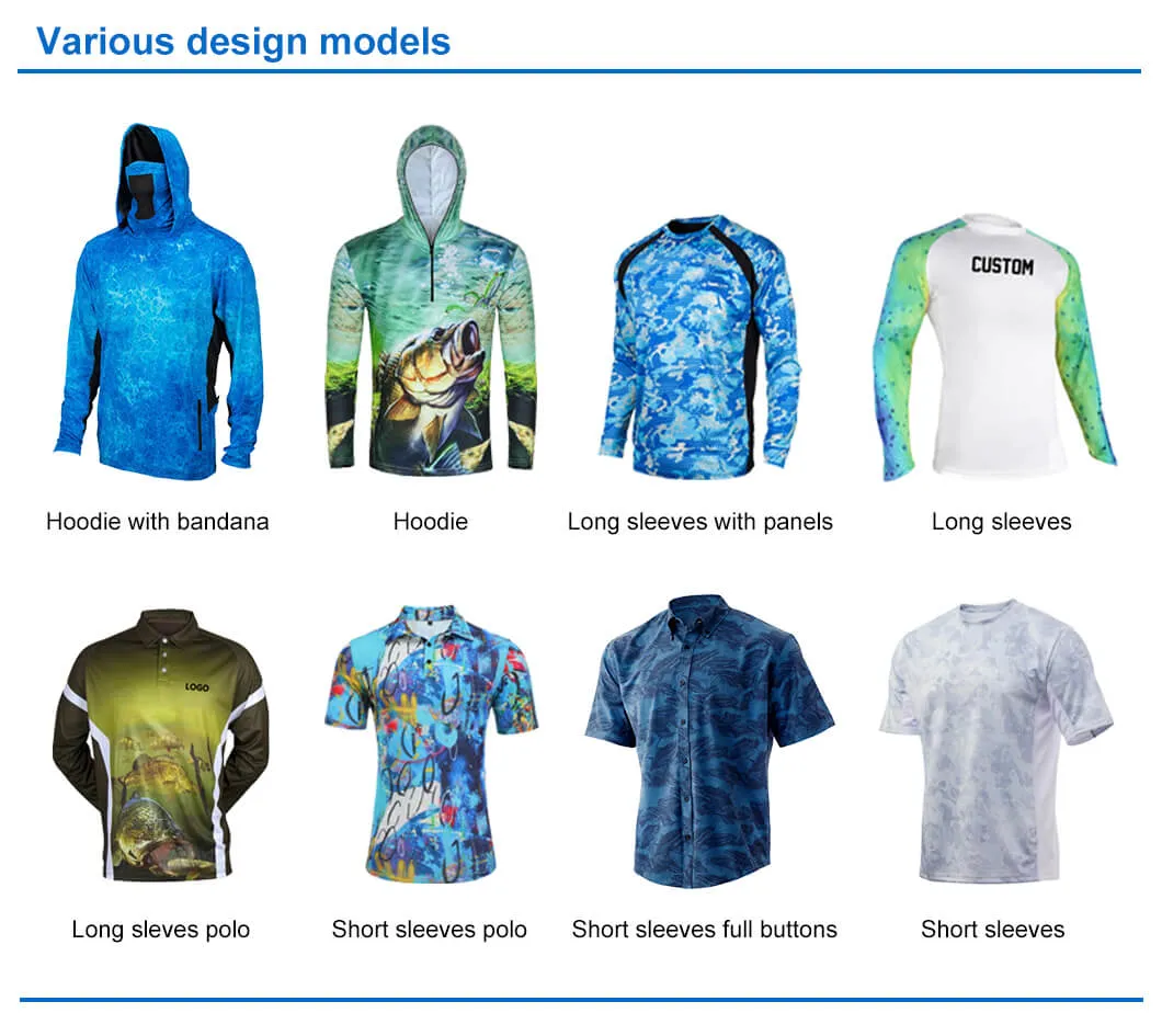 Wholesale Men′s Long Sleeve Workout Shirt New Design Lightweight Sublimation Fishing Wear