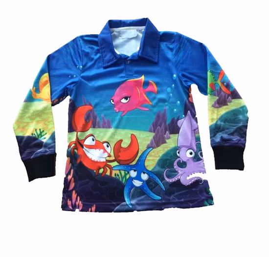 Manufacturer Custom Label Design Your Own 100% Polyester Fishing T-Shirt Sublimation Fishing Jersey Fishing Wear