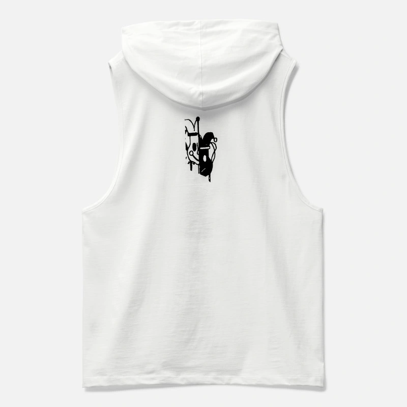 100% Cotton Screen Printing Sleeveless T-Shirt Hoodie